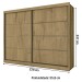 Guarda-Roupa Casal Sevilha 2 Portas 6 Gavetas Amendoa/Off White - Mademarques