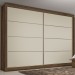 Guarda-Roupa Casal Sevilha 2 Portas 6 Gavetas Brauna/Off White - Mademarques