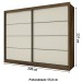 Guarda-Roupa Casal Sevilha 2 Portas 6 Gavetas Brauna/Off White - Mademarques