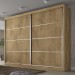 Guarda-Roupa Casal Verona Plus 2 Portas 4 Gavetas Amendoa/Off White - Mademarques