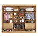 Guarda-Roupa Casal Verona Plus 2 Portas 4 Gavetas Amendoa/Off White - Mademarques