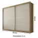 Guarda-Roupa Casal Verona Plus 2 Portas 4 Gavetas Amendoa/Off White - Mademarques