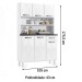 Cozinha de Aço Compacta Smart 6 Portas 1 Gaveta Branco - Telasul