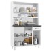 Cozinha de Aço Compacta Smart 6 Portas 1 Gaveta Branco - Telasul