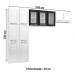 Cozinha de Aço Compacta Topázio 11 Portas 6 Prateleiras Branco/Preto - Telasul