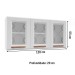 Armário Aéreo Cozinha em Aço Mirage New 3 Portas 1 Prateleira Branco - Telasul