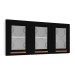 Armário Aéreo Cozinha em Aço Mirage New 3 Portas 1 Prateleira Branco/Preto - Telasul