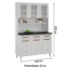 Cozinha de Aço Compacta Mirage New 6 Portas 3 Gavetas Branco - Telasul
