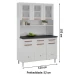 Cozinha de Aço Compacta Mirage New 6 Portas 3 Gavetas Branco - Telasul