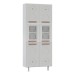 Paneleiros em Aço Mirage New 6 Portas 5 Prateleiras com Vidro Branco - Telasul