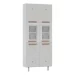 Paneleiros em Aço Mirage New 6 Portas 5 Prateleiras com Vidro Branco - Telasul