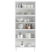 Paneleiros em Aço Mirage New 6 Portas 5 Prateleiras com Vidro Branco - Telasul