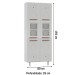 Paneleiros em Aço Mirage New 6 Portas 5 Prateleiras com Vidro Branco - Telasul
