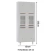 Paneleiros em Aço Mirage New 6 Portas 5 Prateleiras com Vidro Branco - Telasul