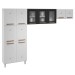 Cozinha de Aço Compacta Mirage New 11 Portas 6 Prateleiras Branco/Preto - Telasul
