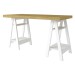 Mesa Escrivaninha Art Ii 4 Prateleiras Olmo/Branco - Artany