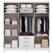 Guarda-Roupa Casal Toledo 6 Portas 3 Gavetas Branco - Mx Móveis