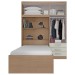 Guarda-Roupa Solteiro Lisboa 4 Portas 3 Gavetas Havana/Off White - Mx Móveis