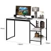 Mesa Escrivaninha Slim 2 Prateleiras Preto/Branco - Art Panta