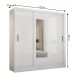 Guarda-Roupa Casal Santiago 3 Portas 3 Gavetas com Espelho Branco – Carioca Móveis