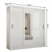 Guarda-Roupa Casal Santiago 3 Portas 3 Gavetas com Espelho Branco – Carioca Móveis