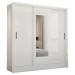 Guarda-Roupa Casal Santiago 3 Portas 3 Gavetas com Espelho Branco – Carioca Móveis