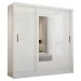 Guarda-Roupa Casal Santiago 3 Portas 3 Gavetas com Espelho Branco – Carioca Móveis
