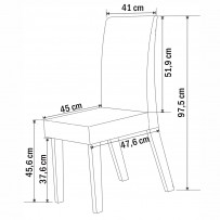 Mesa de Jantar 6 Lugares Floripa Seda/Blonde/Fumê - Viero Móveis