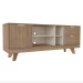 Rack para TV Até 60 Polegadas Michigan 1 Porta 2 Gavetas Pinho/Off White - Artely