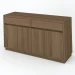 Balcão Buffet Ana 4 Portas 2 Gavetas 100% Mdf Imbuia - New Ceval