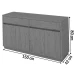 Balcão Buffet Ana 4 Portas 2 Gavetas 100% Mdf Imbuia - New Ceval