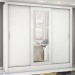 Guarda-Roupa Casal Lara 3 Portas 3 Gavetas com Espelho Branco - Pnr Móveis