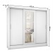 Guarda-Roupa Casal Lara 3 Portas 3 Gavetas com Espelho Branco - Pnr Móveis
