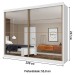 Guarda-Roupa Casal Royale Plus 2 Portas 6 Gavetas Espelhado 100% Mdf Branco - Pnr Móveis