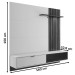 Painel para TV Até 60 Polegadas Tocantins 1 Porta 1 Prateleira Preto Fosco/Noce Milano - Colibri