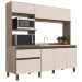 Cozinha Compacta Vitória New 6 Portas 1 Gaveta Carvalho/Off White – Jcarvalho