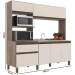 Cozinha Compacta Vitória New 6 Portas 1 Gaveta Carvalho/Off White – Jcarvalho