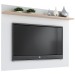 Painel para TV Até 50 Polegadas Benevello 1 Prateleira Branco/Siena - Quiditá Móveis