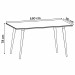 Mesa de Madeira Veneza Tampo em Vidro Off White 050.376 - Casa D