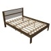Cama de Casal Nogal/Branco Cm8005 - Tecno Mobili