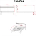 Cama de Casal Amendoa/Branco Cm8009 - Tecno Mobili