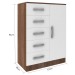 Cômoda 1 Porta 5 Gavetas Teka/Branco Co65 - Fellicci