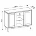 Aparador Buffet Diamante 2 Portas 1 Gaveta Off White/Noce - Casa D