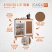 Aparador Café Rubi 1 Porta 1 Gaveta Branco/Noce - Casa D