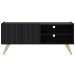 Rack para TV Até 55 Polegadas Space 2 Portas 1 Prateleira Preto Fosco - Colibri