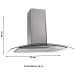 Coifa de Parede Vidro Curvo Duto Slim 75 Cm Inox 220v - Fogatti