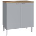 Armário de Cozinha 2 Portas 1 Prateleira 100% Mdf Griseo/Naturalle Co9203 - Decibal