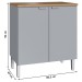 Armário de Cozinha 2 Portas 1 Prateleira 100% Mdf Griseo/Naturalle Co9203 - Decibal