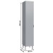 Paneleiro 1 Porta 4 Prateleiras 100% Mdf Griseo/Naturalle Co9103 - Decibal