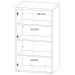 Armário para Escritório Toq 2 Portas 3 Prateleiras Olmo/Branco - Artany
